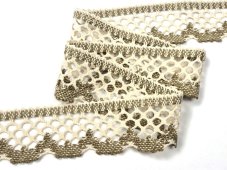 Paličkovaná krajka 75067 (režná/čokoládová)