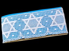 Cotton bobbin lace 75138, width 95 mm, white