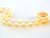 Cotton bobbin lace 75133, width 19 mm, white/ dark yellow