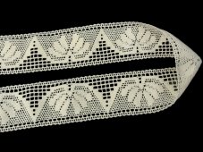 Cotton bobbin lace insert 75273, width 58 mm, ecru