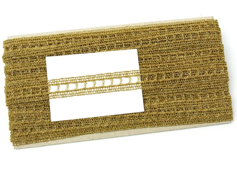 Paličkovaná  krajka 75281 (Lurex zlatý)