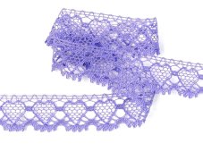 Cotton bobbin lace 75133, width 19 mm, purple II/ lavender