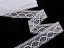 Cotton bobbin lace 75065, width 47 mm, white merc.