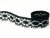 Cotton bobbin lace 82338, width 35 mm, black/ white