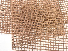 Cotton bobbin lace insert 75322, width 92 mm, terracotta
