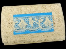 Cotton bobbin lace 81677, width 57 mm, ecru