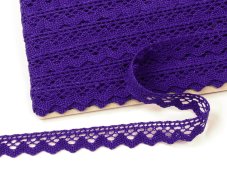 Cotton bobbin lace 75259, width 17 mm, purple