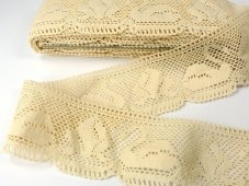 Cotton bobbin lace 75185, width 80 mm, ecru