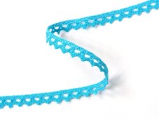 Cotton bobbin lace 75361, width 9 mm, turquoise