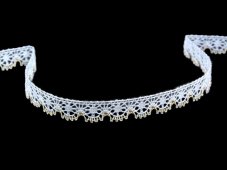 Cotton bobbin lace 81197 white/ Lurex gold
