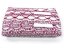 Cotton bobbin lace 75032, width 45 mm, white/ cranberry