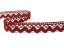 Cotton bobbin lace 75259, width 17 mm, cranberry