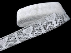 Cotton bobbin lace insert 75051, width 92 mm, white