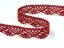 Cotton bobbin lace 75423, width 26 mm, dark wine