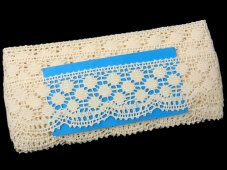 Cotton bobbin lace 82220, width 55 mm, ecru