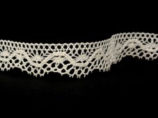 Cotton bobbin lace 75416, width 27 mm, ecru