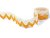 Cotton bobbin lace 82334, width 40 mm, ecru/ dark yellow