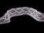 Cotton bobbin lace 75065, width 47 mm, white merc.