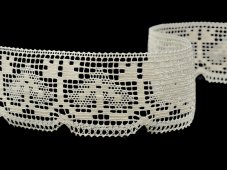 Cotton bobbin lace 81317, width 48 mm, ecru-raw
