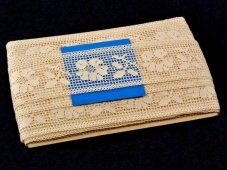 Cotton bobbin lace insert 81325, width 57 mm, ecru