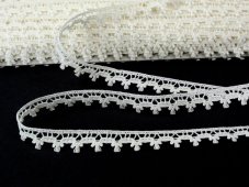 Cotton bobbin lace 73010, width 13 mm, ivory