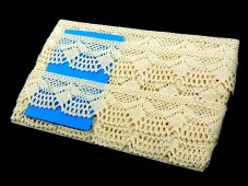 Cotton bobbin lace 75098, width 45 mm, ecru