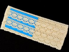 Cotton bobbin lace 75394, width 25 mm, ecru