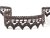 Cotton bobbin lace 82341, width 45 mm, dark brown