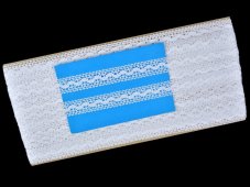 Cotton bobbin lace insert 81994, width 14 mm, white