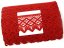 Cotton bobbin lace 75293, width 68 mm, light wine