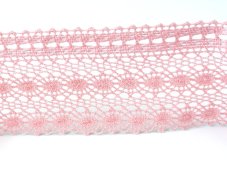 Cotton bobbin lace 82240, width 50 mm, pink