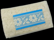 Cotton bobbin lace insert 75314, width 54 mm, ecru