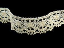 Cotton bobbin lace 75238, width 51 mm, ecru