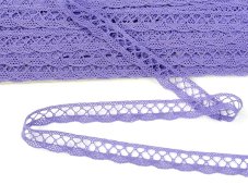 Cotton bobbin lace 75512, width 10 mm, purple II