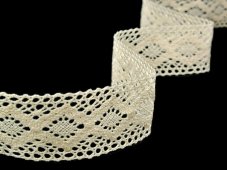 Cotton bobbin lace insert 75264, width 43 mm, ecru