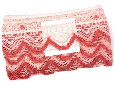 Paličkovaná  krajka 75301 (růžová/sv.smetanová/starorůžová)