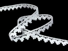 Cotton bobbin lace 73010, width 13 mm, white