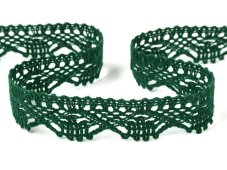 Cotton bobbin lace 75423, width 26 mm, green