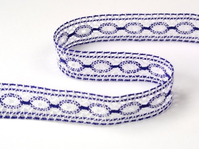 Paličkovaná  vsadka 75305 (bílá/purpurová)