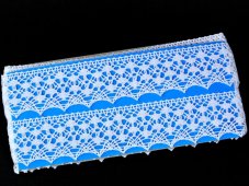 Cotton bobbin lace 75568, width 48 mm, white