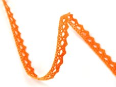 Cotton bobbin lace 75361, width 9 mm, rich orange