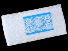 Cotton bobbin lace 82147, width 55 mm, white