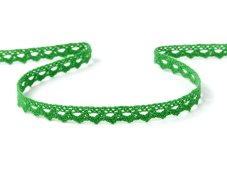 Cotton bobbin lace 75361, width 9 mm, grass green