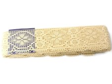 Cotton bobbin lace 82147, width 55 mm, ecru