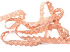 Cotton bobbin lace 75259, width 17 mm, salmon