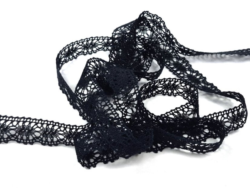 Cotton bobbin lace 81050 black