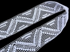 Cotton bobbin lace insert 75009, width 79 mm, white