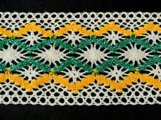 Paličkovaná vsadka 75036 (režná/tm.žlutá/sv.zelená)