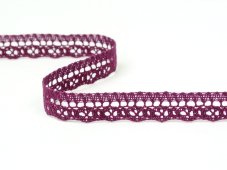 Cotton bobbin lace 82184, width 13 mm, violet