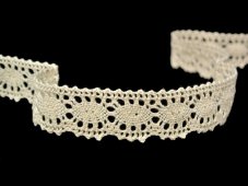 Cotton bobbin lace 75394, width 25 mm, ecru